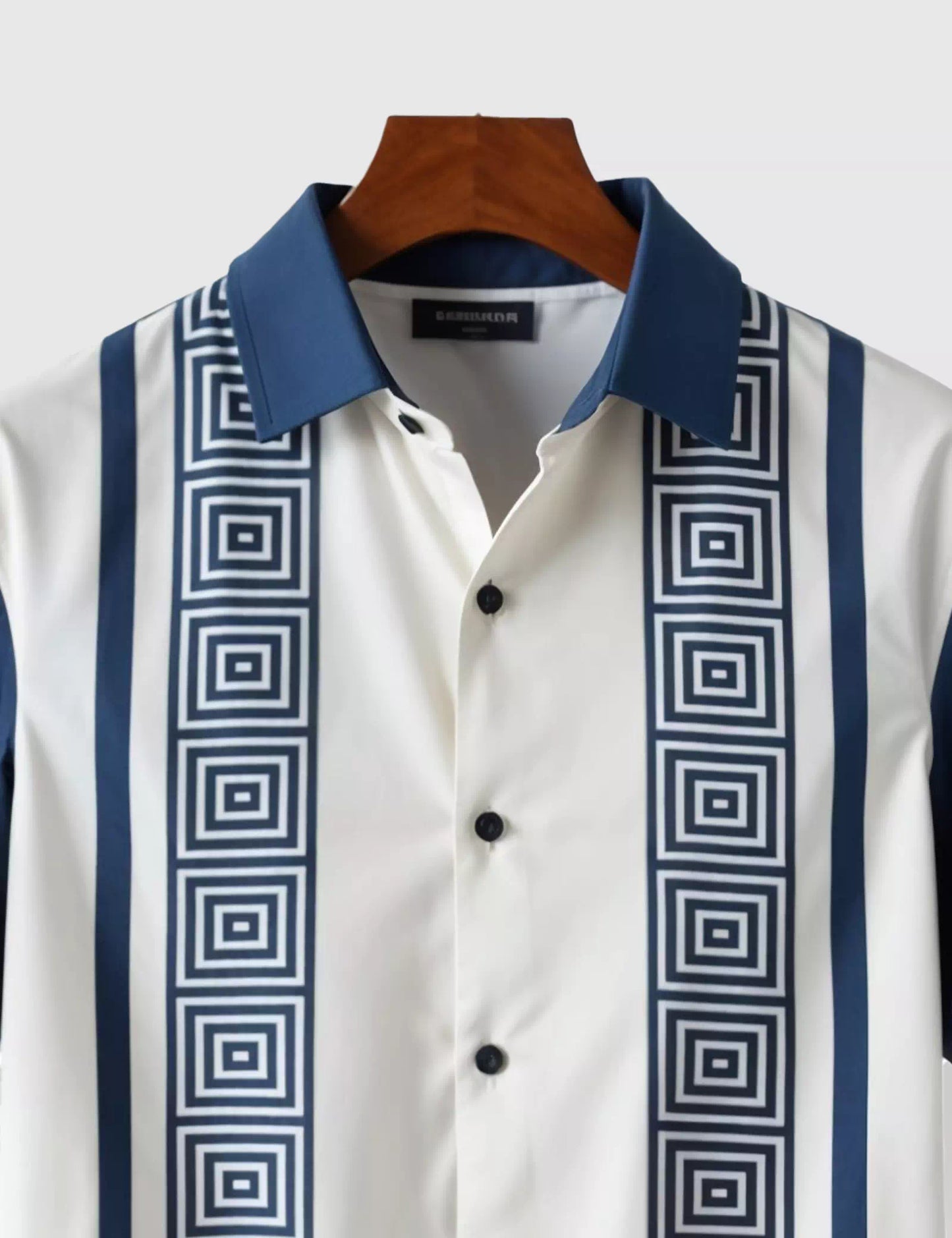 Blue And White Stripped Designer Men's Half Sleeves Printed Shirt Exclusive