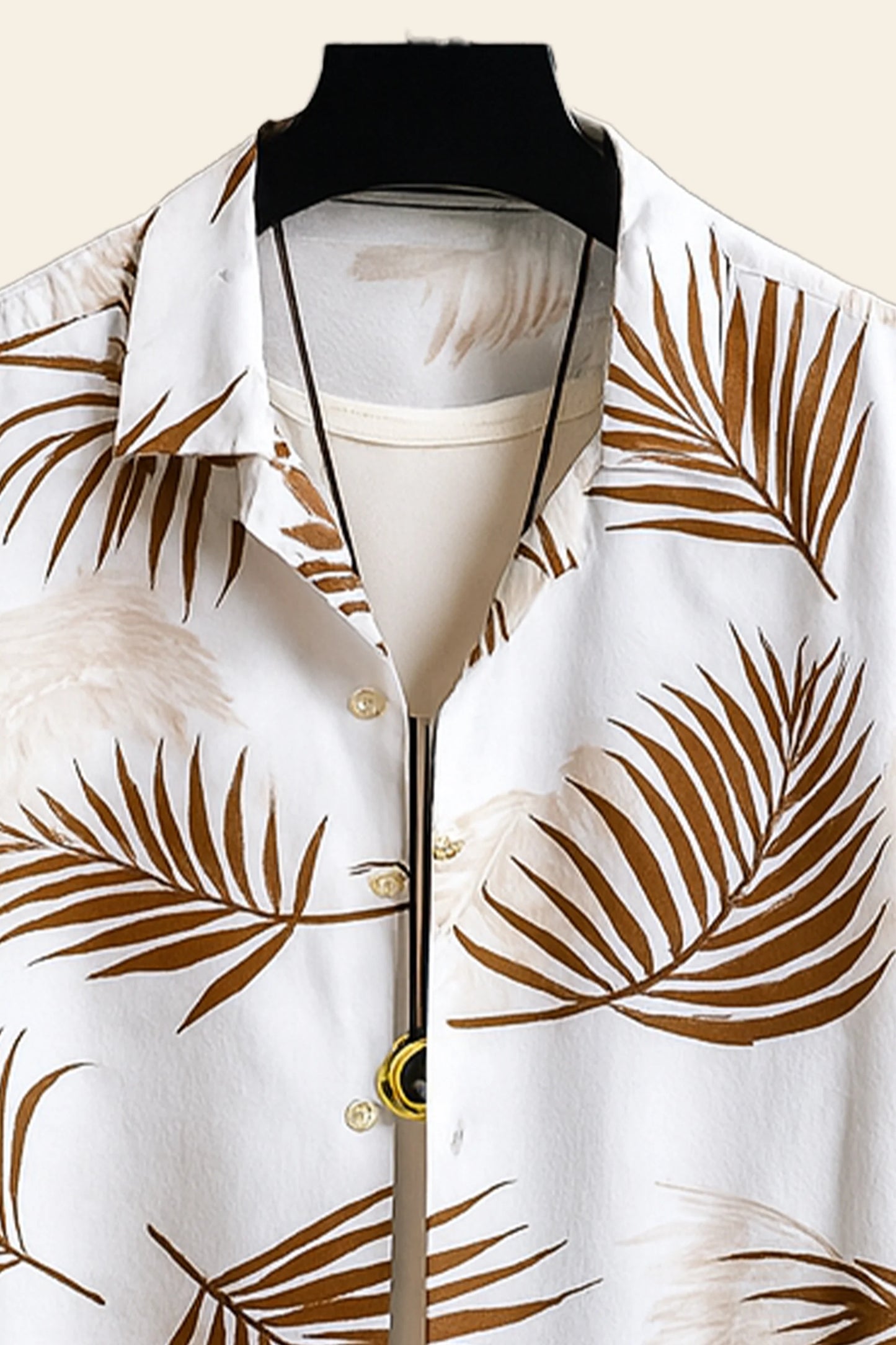 White Floral Men's Casual Half Sleeve Shirt and Full Pant Set