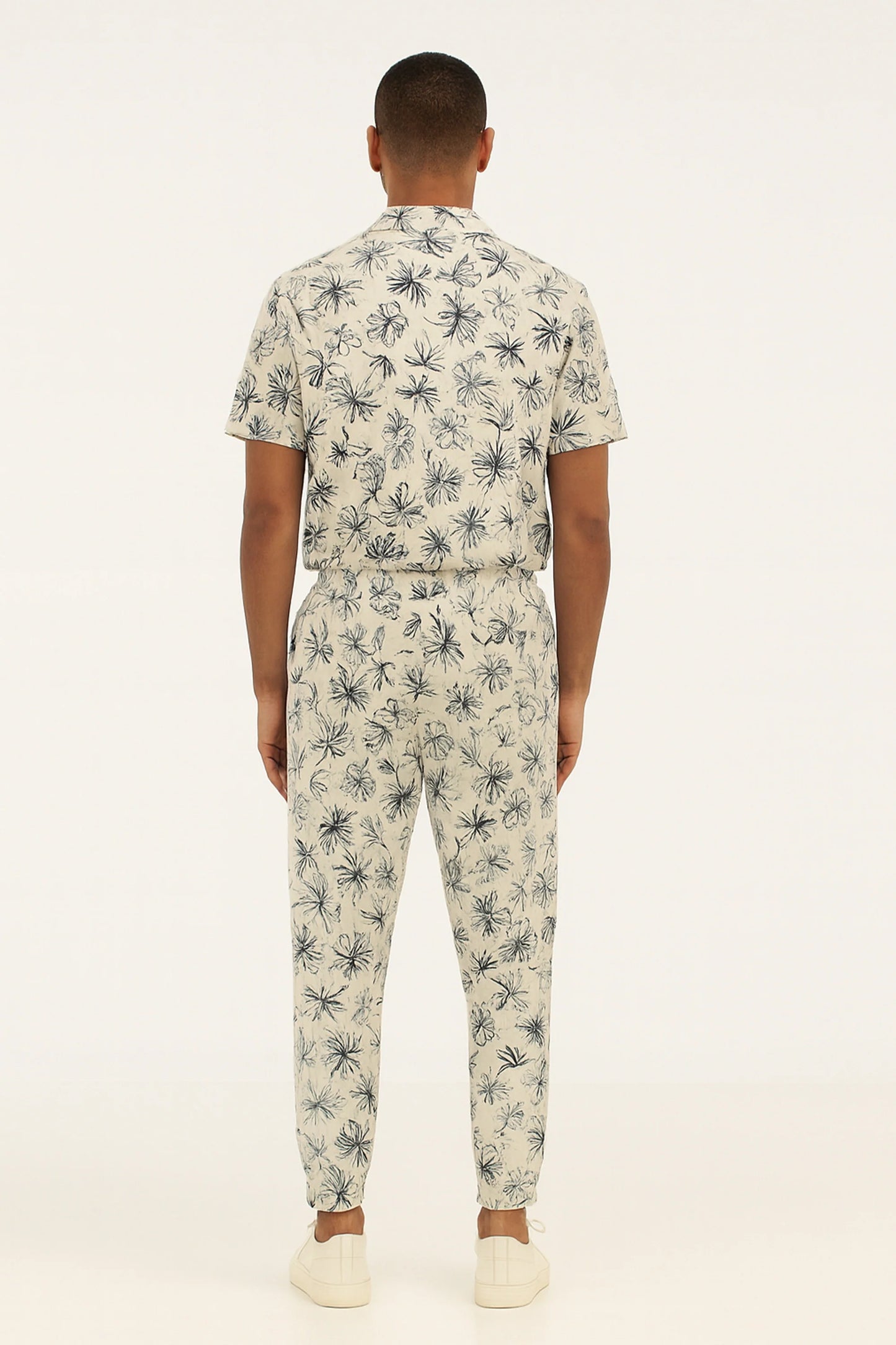 Yellow Mandala Men's Casual Half Sleeve Shirt and Full Pant Set