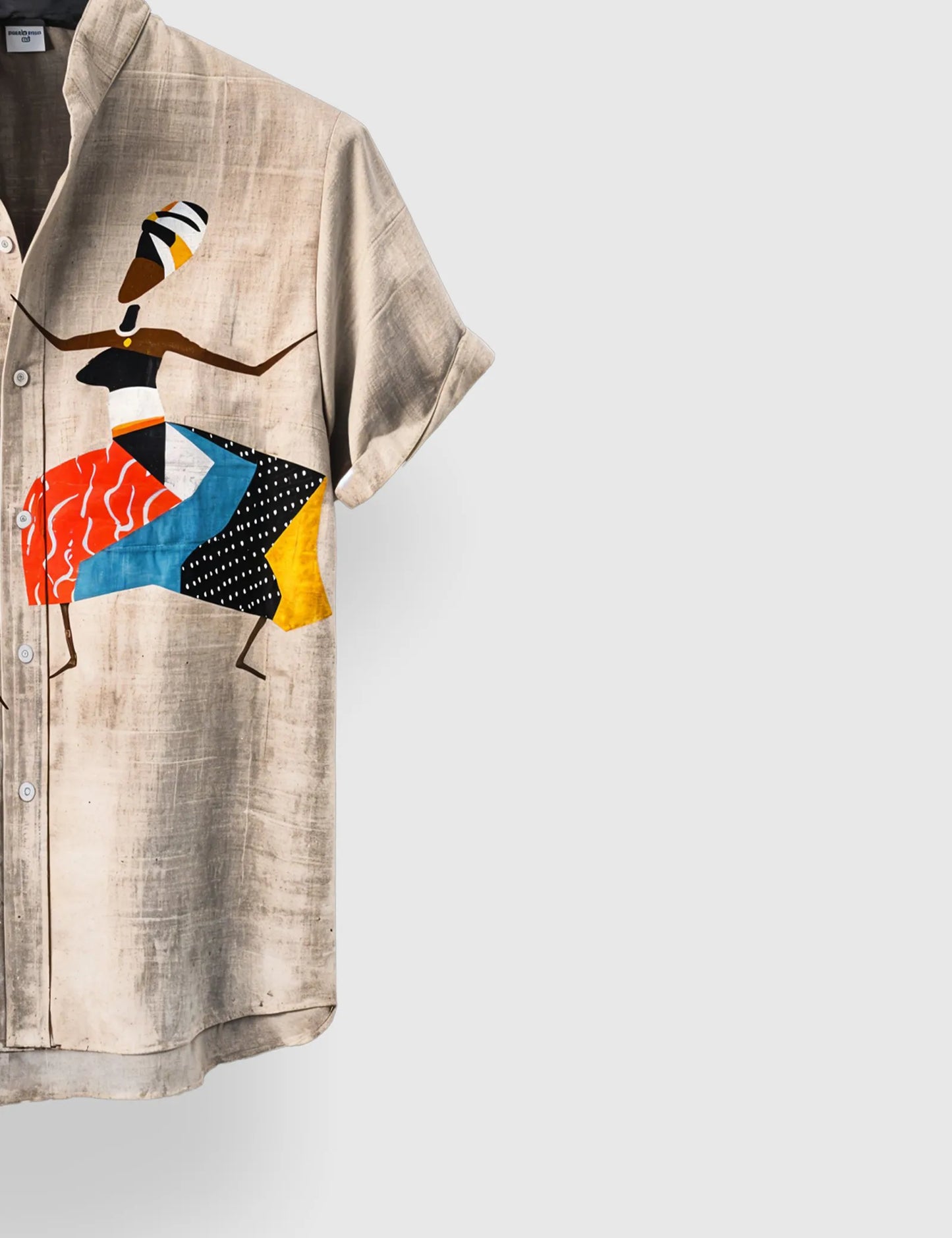 Cream Girl Dance Men's Half Sleeves Printed Shirt Exclusive