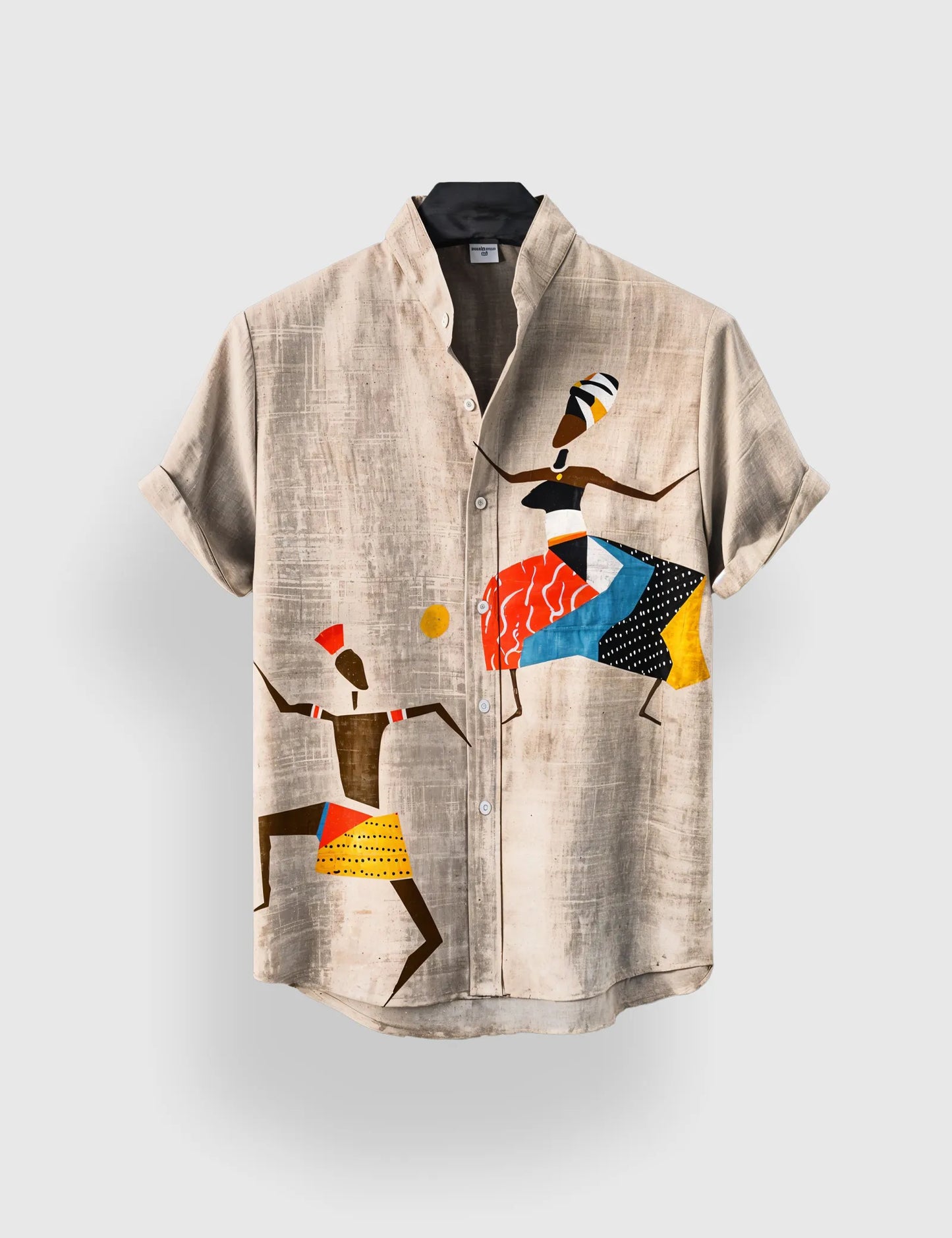 Cream Girl Dance Men's Half Sleeves Printed Shirt Exclusive