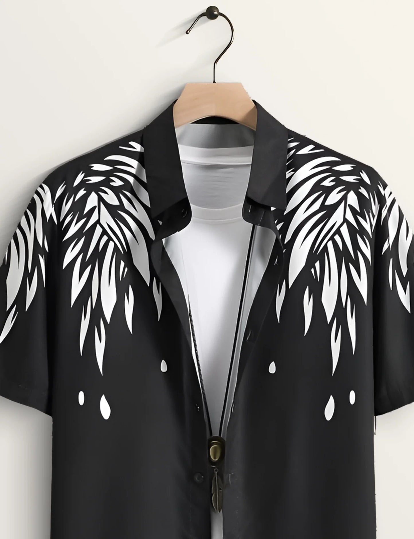 Black Splash Printed Essential Everyday Cotton Shirt for Men