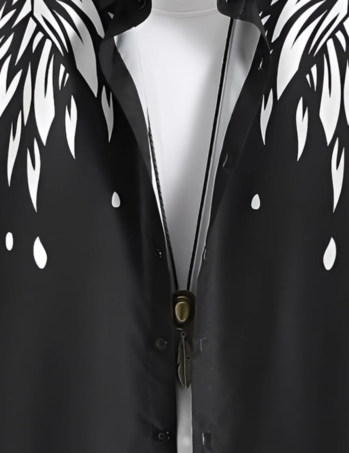 Black Splash Printed Essential Everyday Cotton Shirt for Men