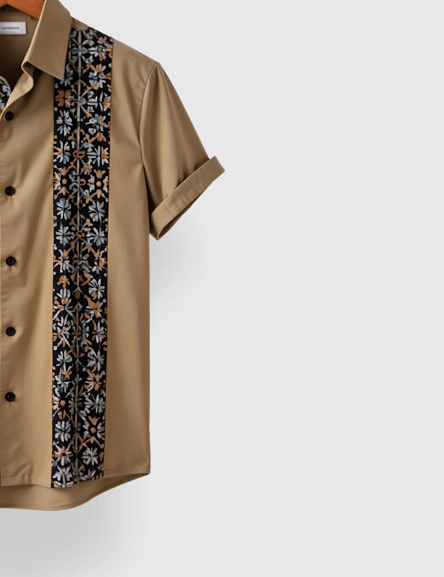 Peach Straight Line Men's Half Sleeves Printed Shirt Exclusive