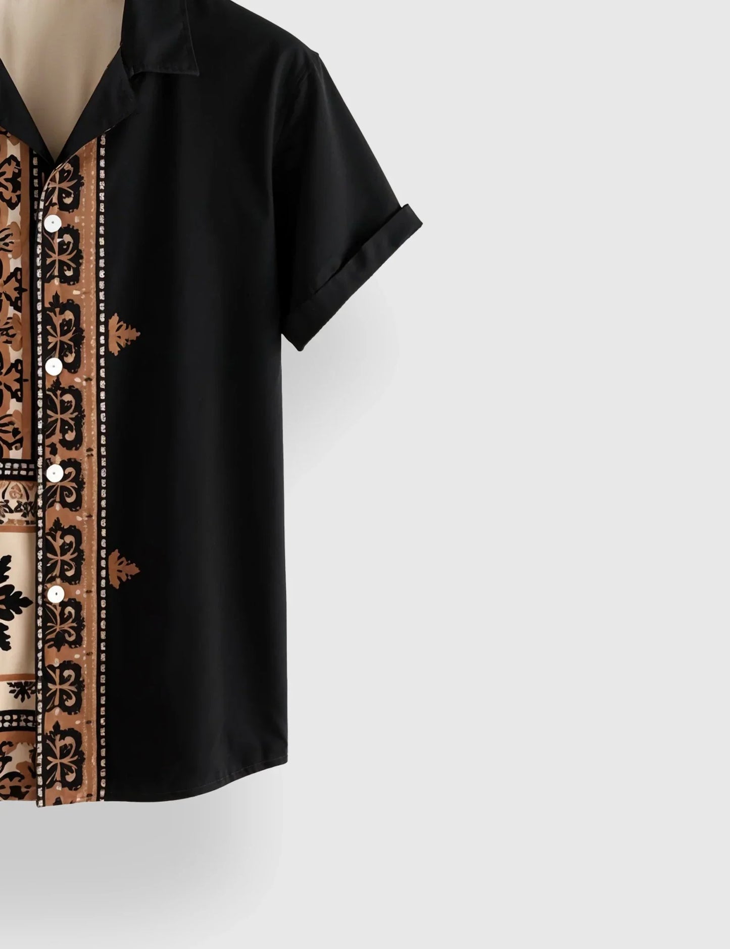 Green Patch Designer Men's Half Sleeves Printed Shirt Exclusive