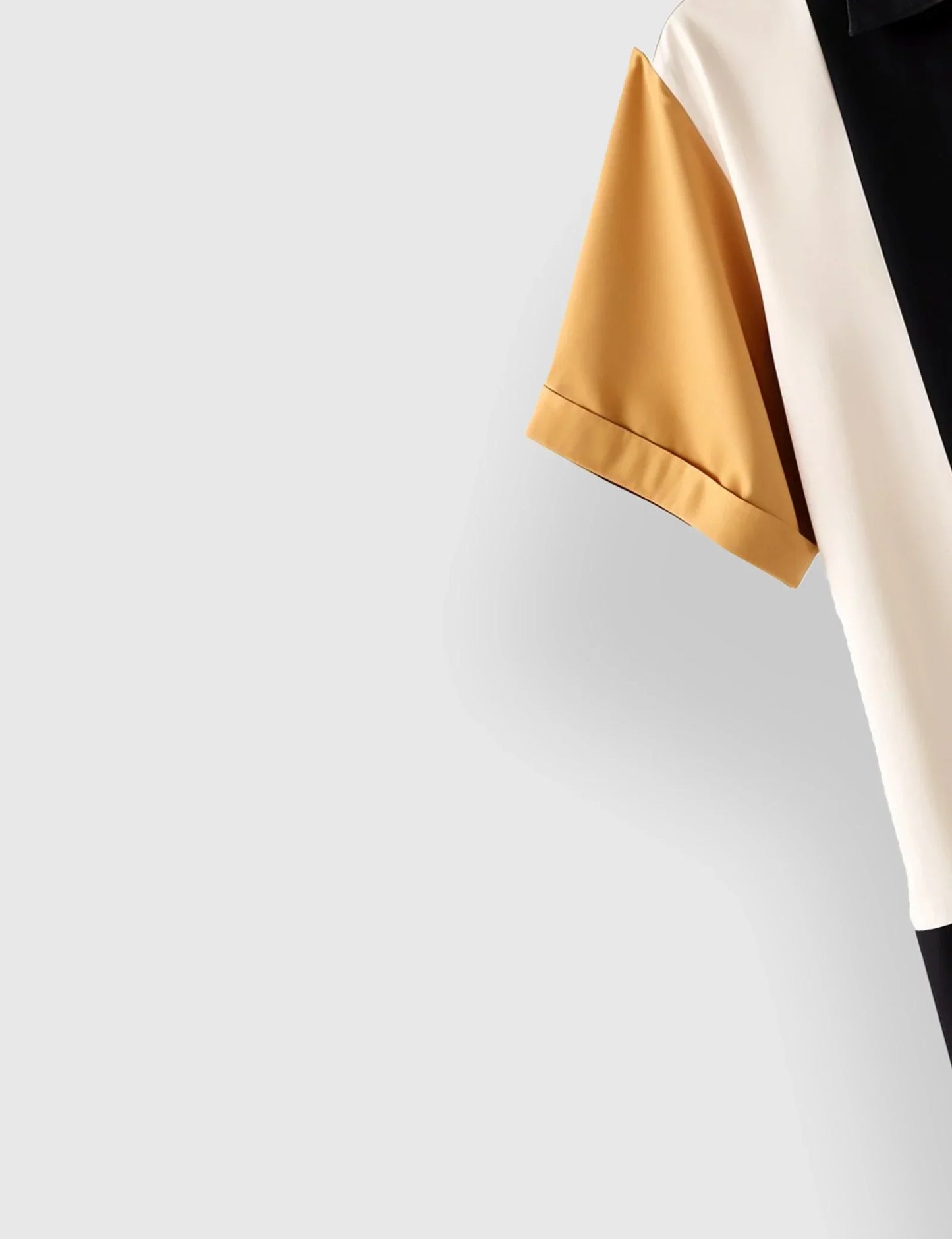 Yellow White Patch Men's Half Sleeves Printed Shirt Exclusive