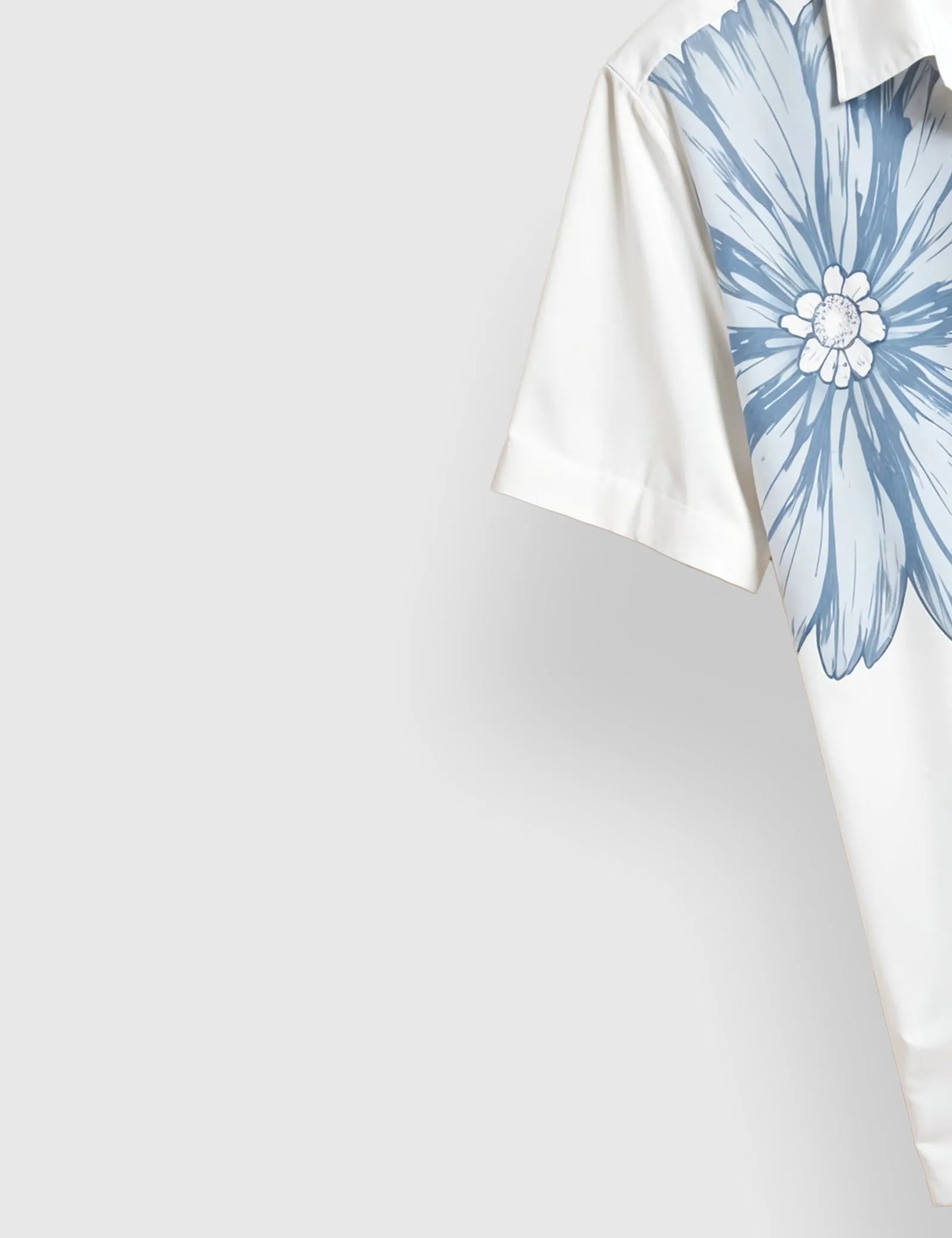 Two Blue Flower Men's Half Sleeves Printed Shirt Exclusive